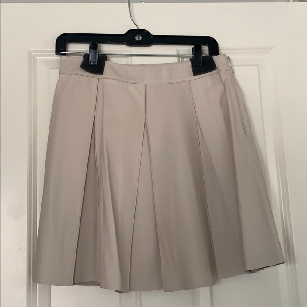 PJK leather pleated skirt